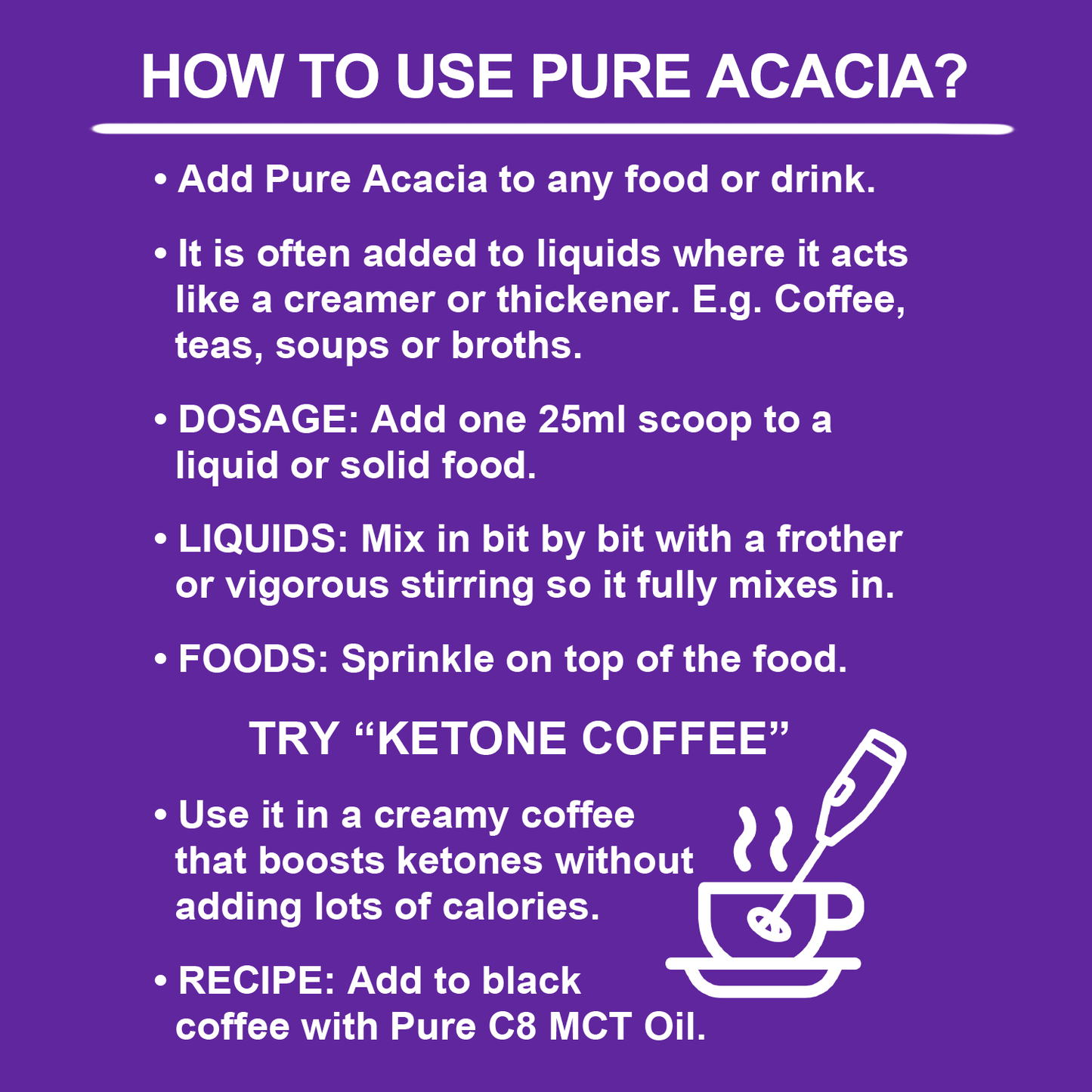 Acacia pura Ketosource