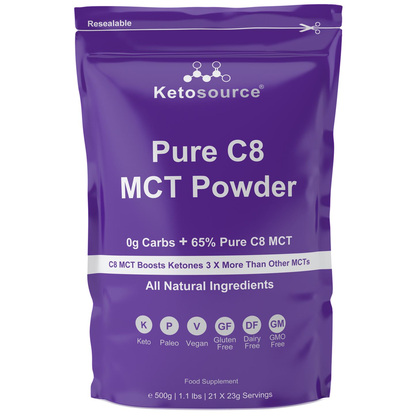 Polvo puro C8 MCT 4.0